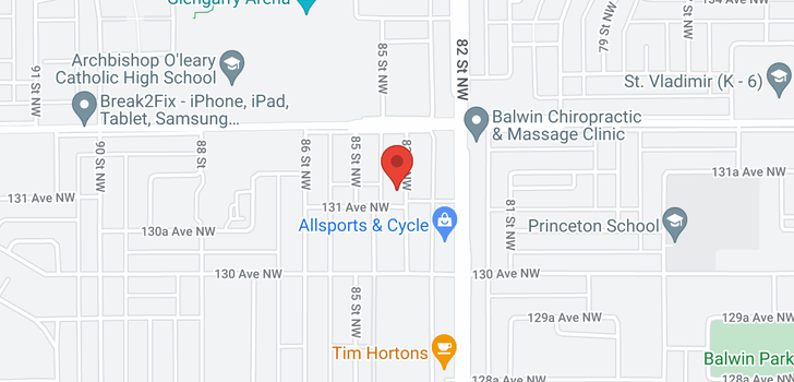 map of 13108 83 ST NW